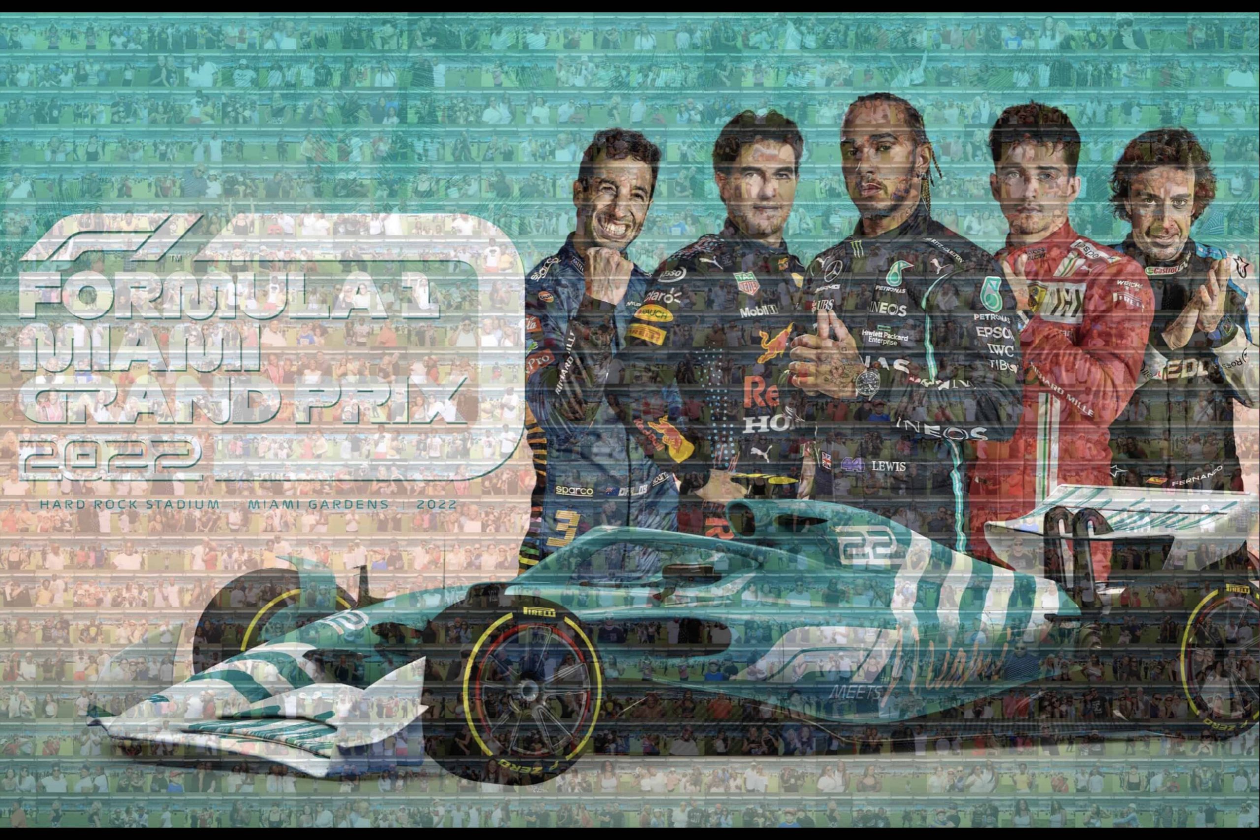 F1 Miami Photo Mosaic Sporting Event Booth