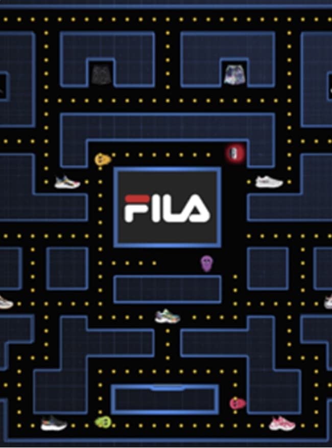 Pac-Man game promotion fot he FILS brand