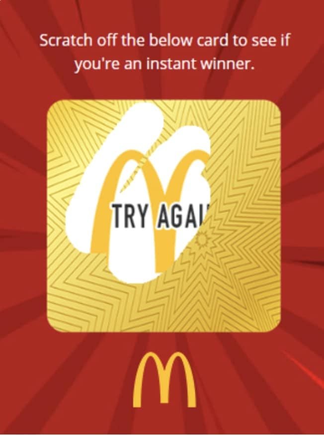 McDonals branded photo with a promotional QR code