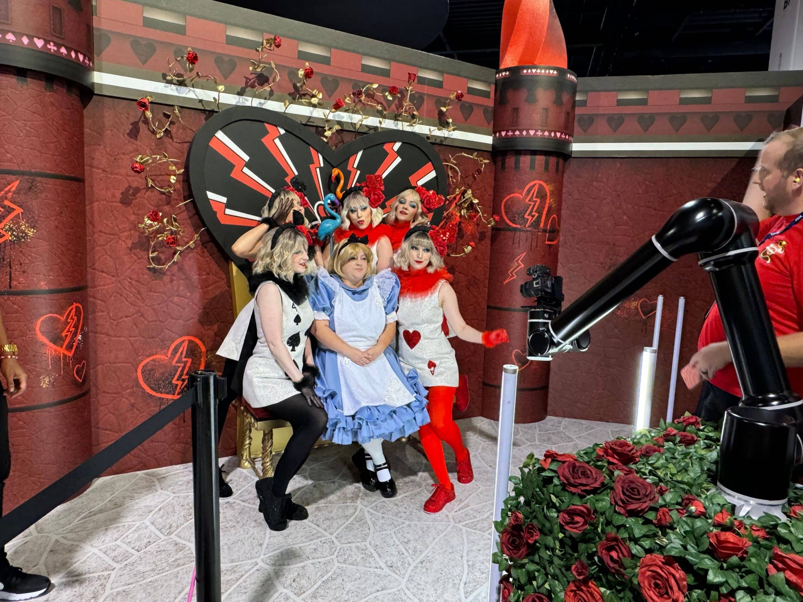 People In fornt of Glambot at D23 2024