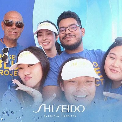 Shiseido Team Members posing for the GIF Booth