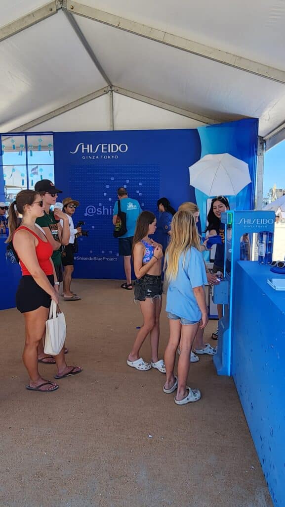 Shiseido stand at the US Open os Surfing