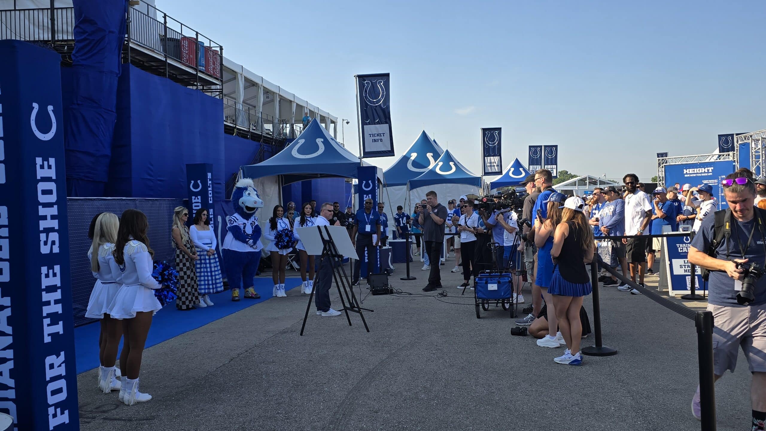 Colts Training Camp 2025 opening day with press