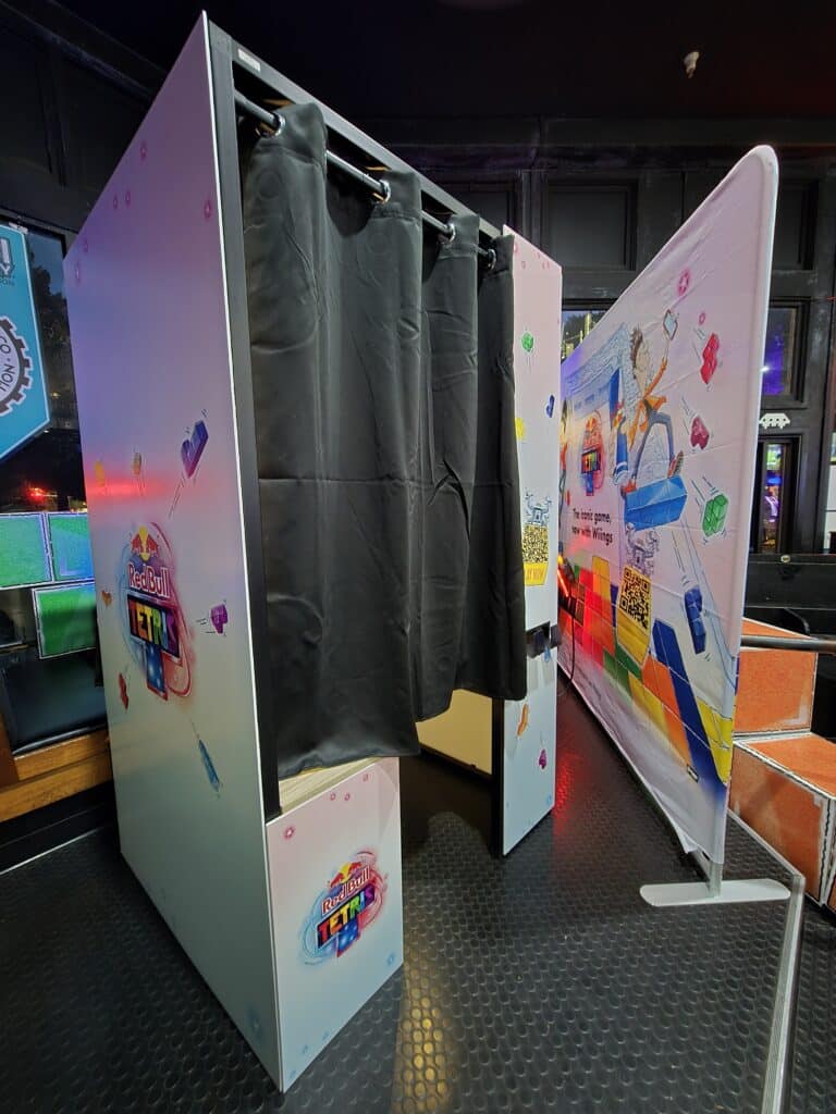 Eclosed Photo Booth with Red Bull Tetris wrap