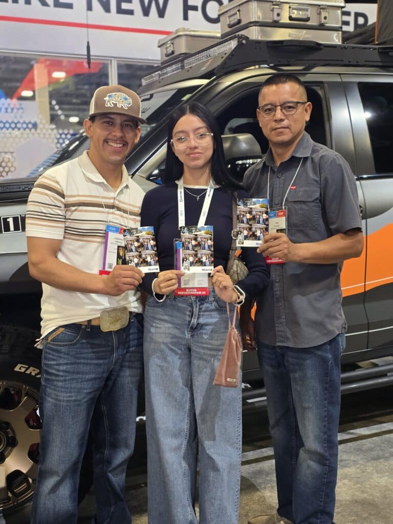 Family with their Mobil 1 photo prints