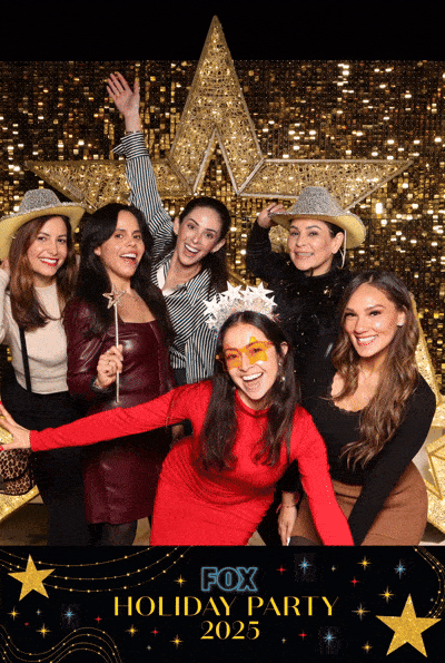 GIF Photo of 6 ladies posing at the Fox Holiday Party 2025
