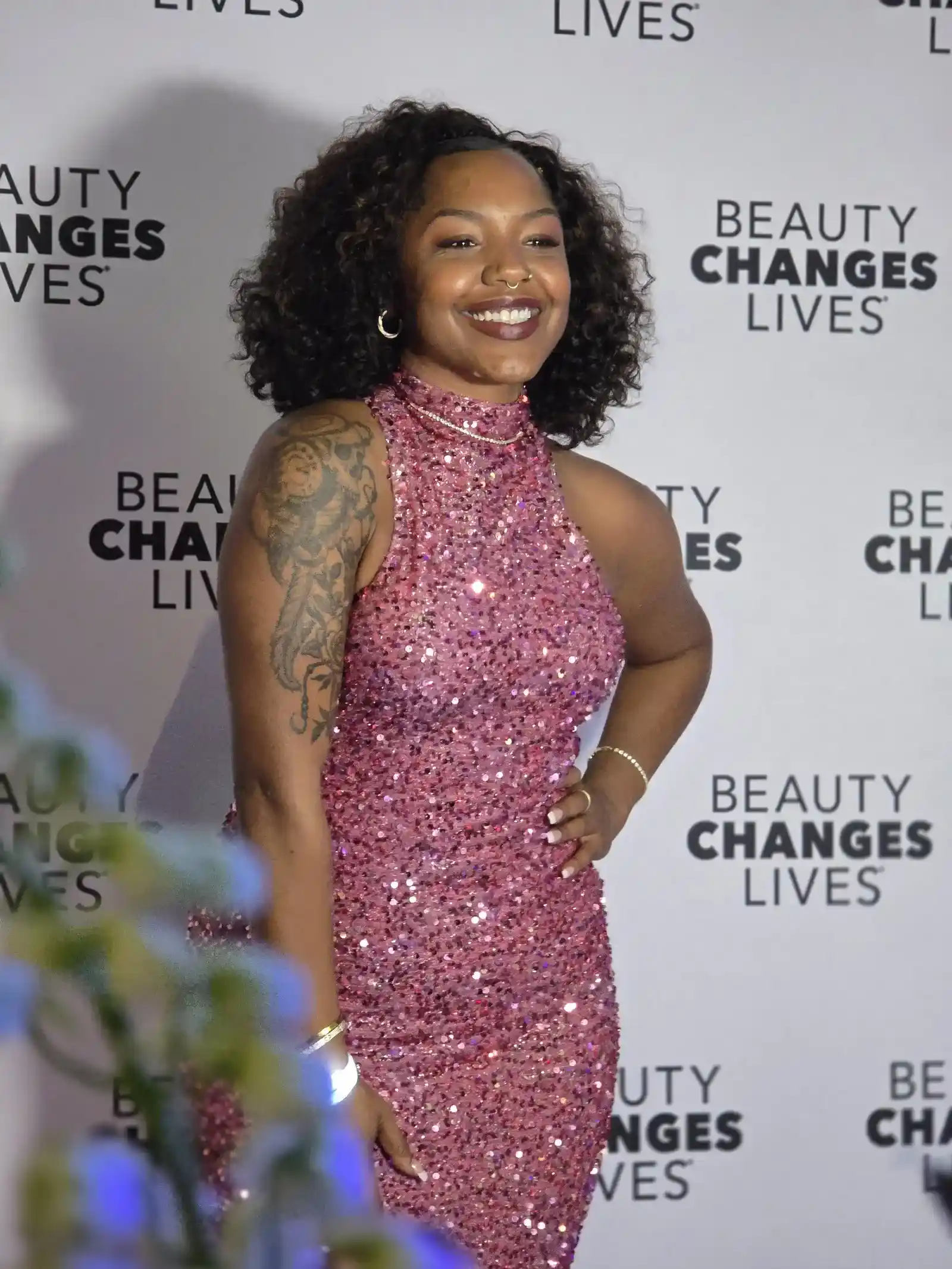 A lady posing for the Photo Booth at the Beauty changes lives Gala 2026