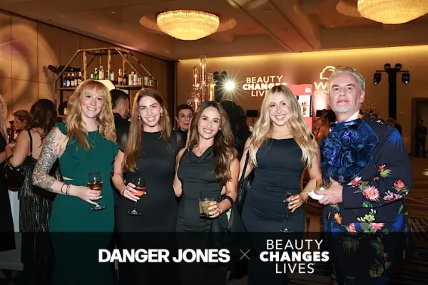 Photo of a group of five people at the Beauty changes lives Gala 2026