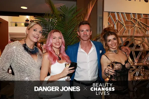 Group of four people at the Beauty changes lives Gala 2026 entrance